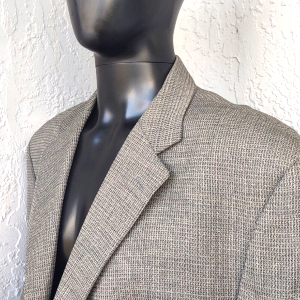 KASPER MEN'S VINTAGE PURE WOOL (3) BUTTON LUXURY BLAZER